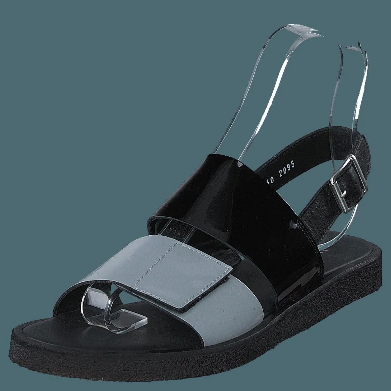 Angulus Sandal With Plateau Sole Greyblue/black/black Blå