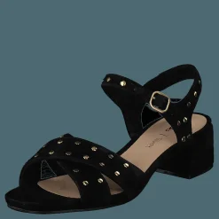 Clarks Sheer35 Strap Black Suede Studded Svart Clearance