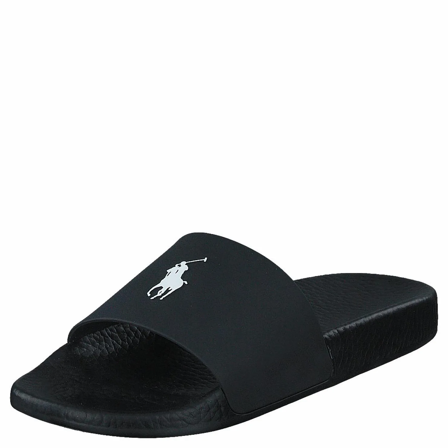 Polo Ralph Lauren Signature Pony Slide Black / White PP Svart Clearance