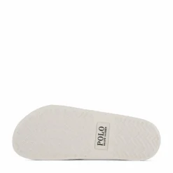 Polo Ralph Lauren Signature Pony Slide Deckwash White / Navy PP Vit Outlet
