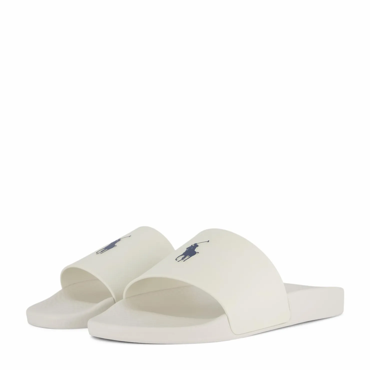 Polo Ralph Lauren Signature Pony Slide Deckwash White / Navy PP Vit Outlet