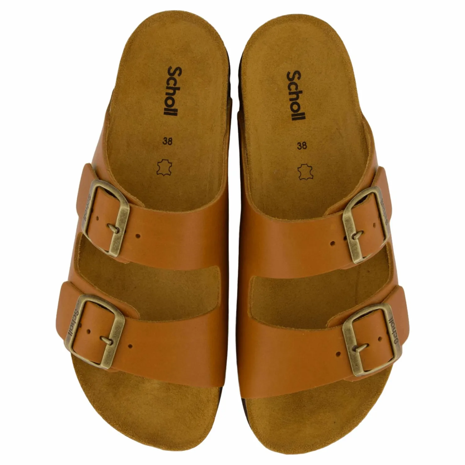 Scholl Iconic Sl Josephine Leather Cognac Cognac Brun
