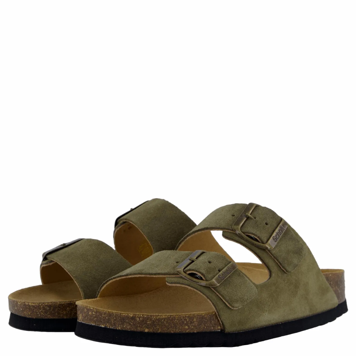 Scholl Iconic Sl Josephine Suede Khaki Brun Outlet