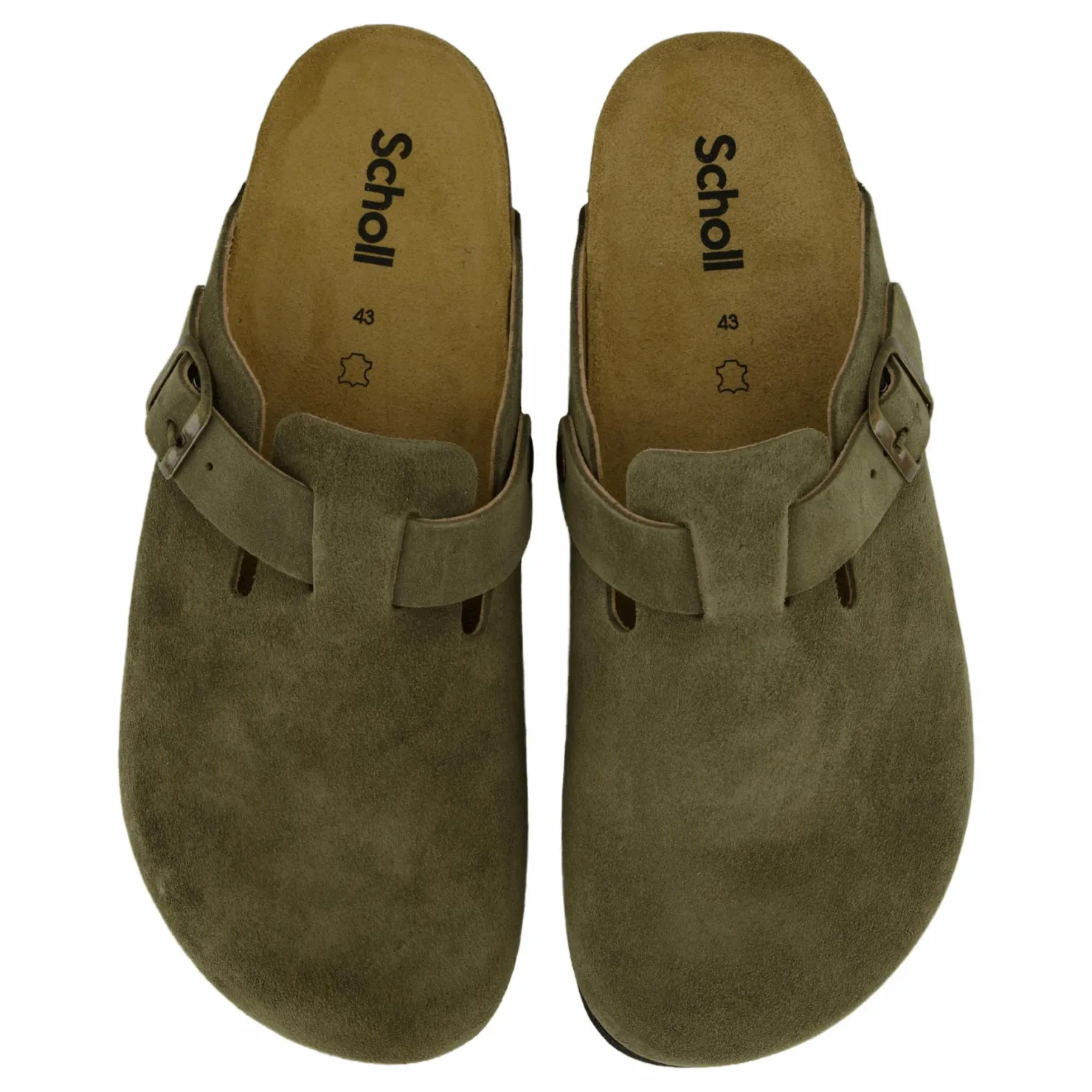 Scholl Iconic Sl Olivier Suede Khaki Beige Discount