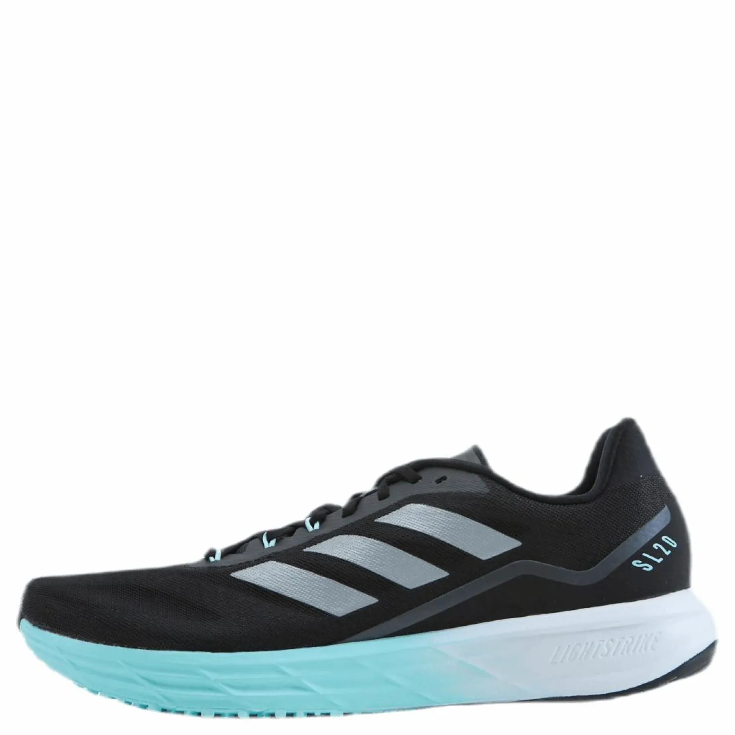 adidas SL20 Shoes Core Black / Silver Metallic / Clear Aqua Svart New