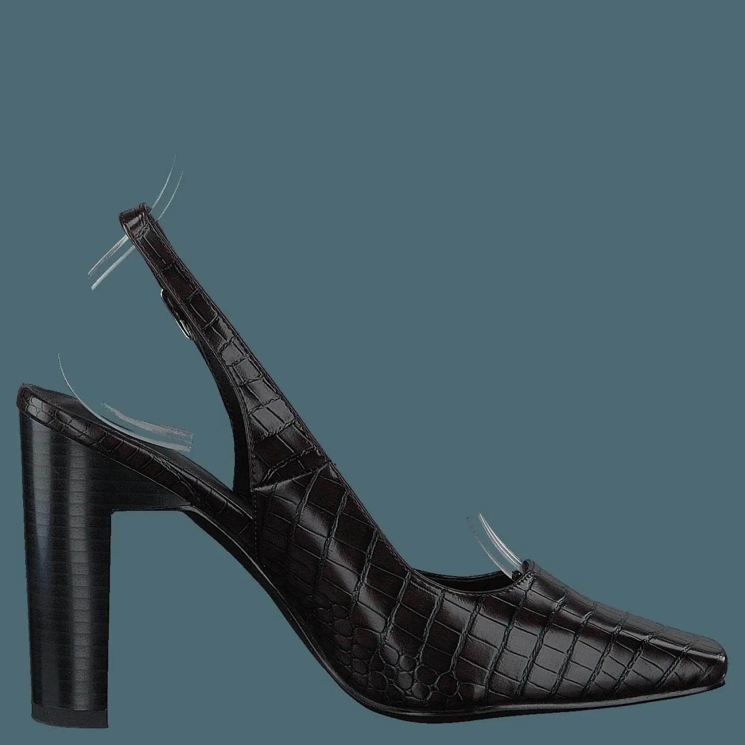 NA-KD Snake Squared Pumps Brown Reptile Grå och Brun Discount