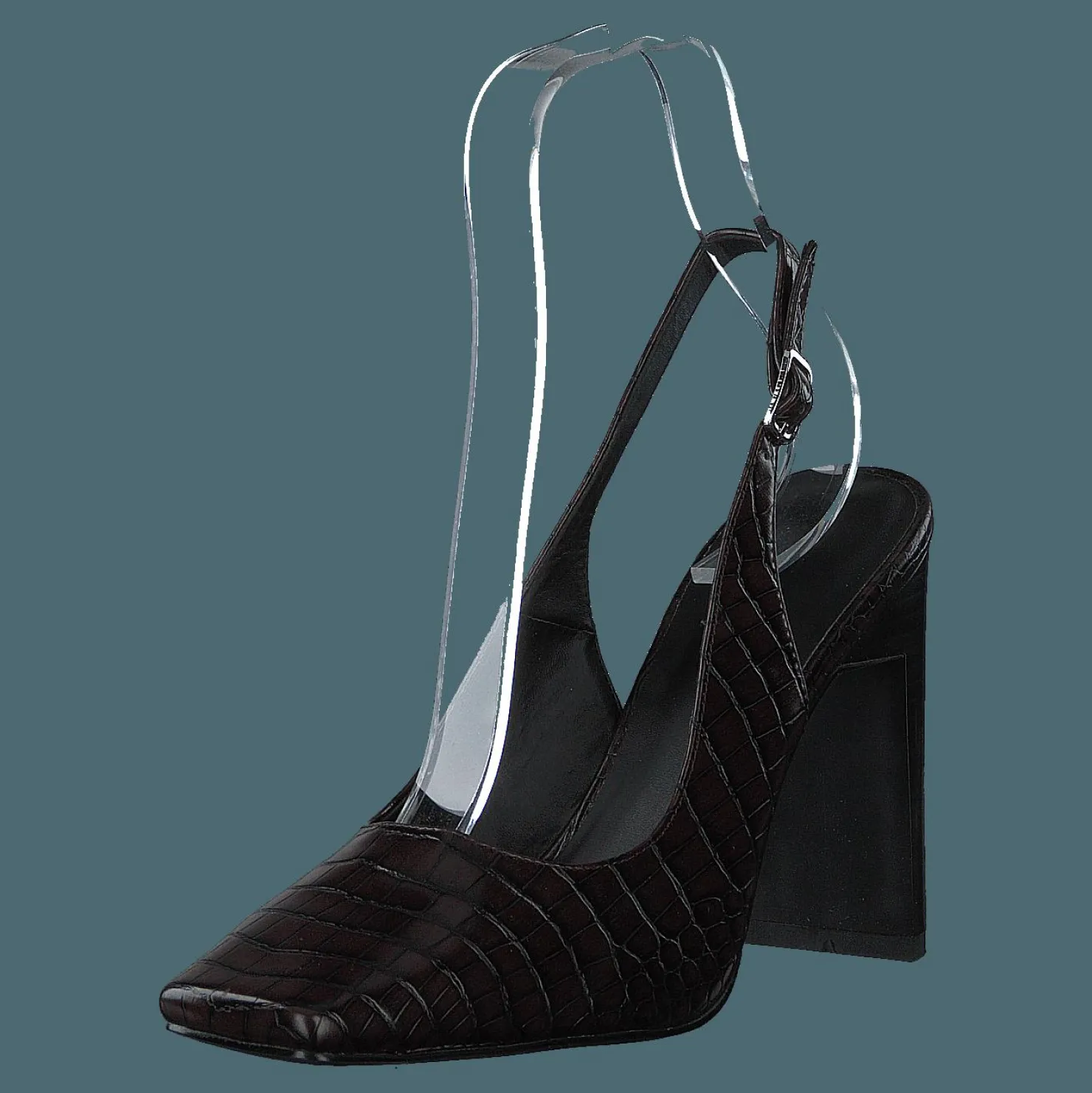 NA-KD Snake Squared Pumps Brown Reptile Grå och Brun Discount