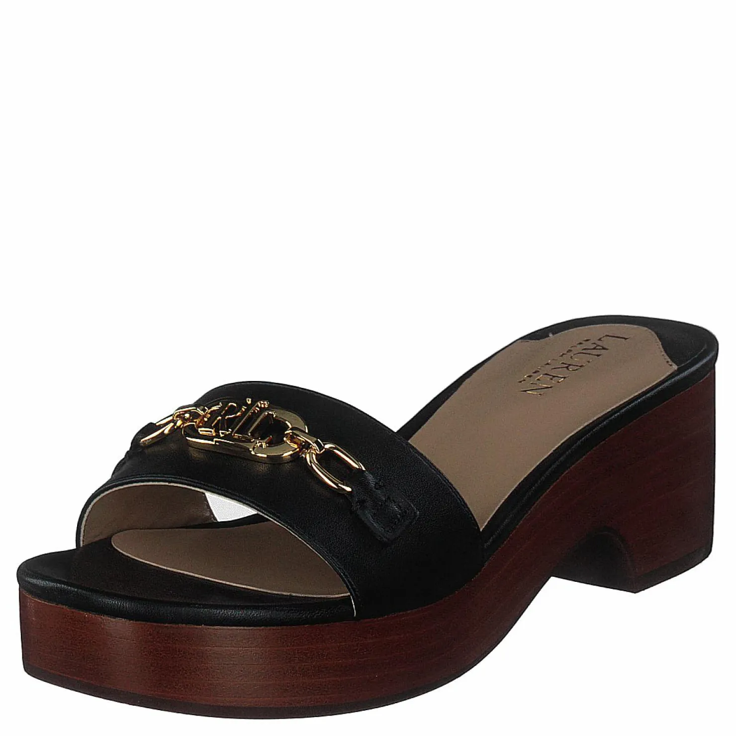 Lauren Ralph Lauren Soft Nappa-roxanne-sn-fsa Black Brun New