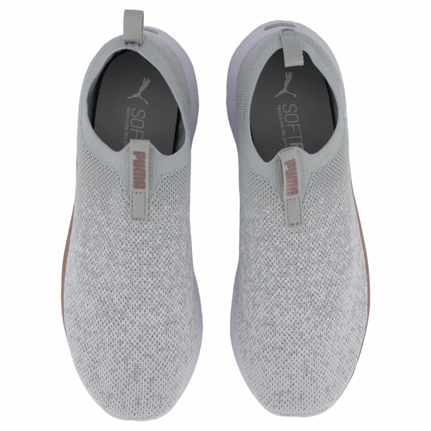 Puma Softride Remi Slip-on Knit Wn Ash Gray- White-rose Gold Grå Online