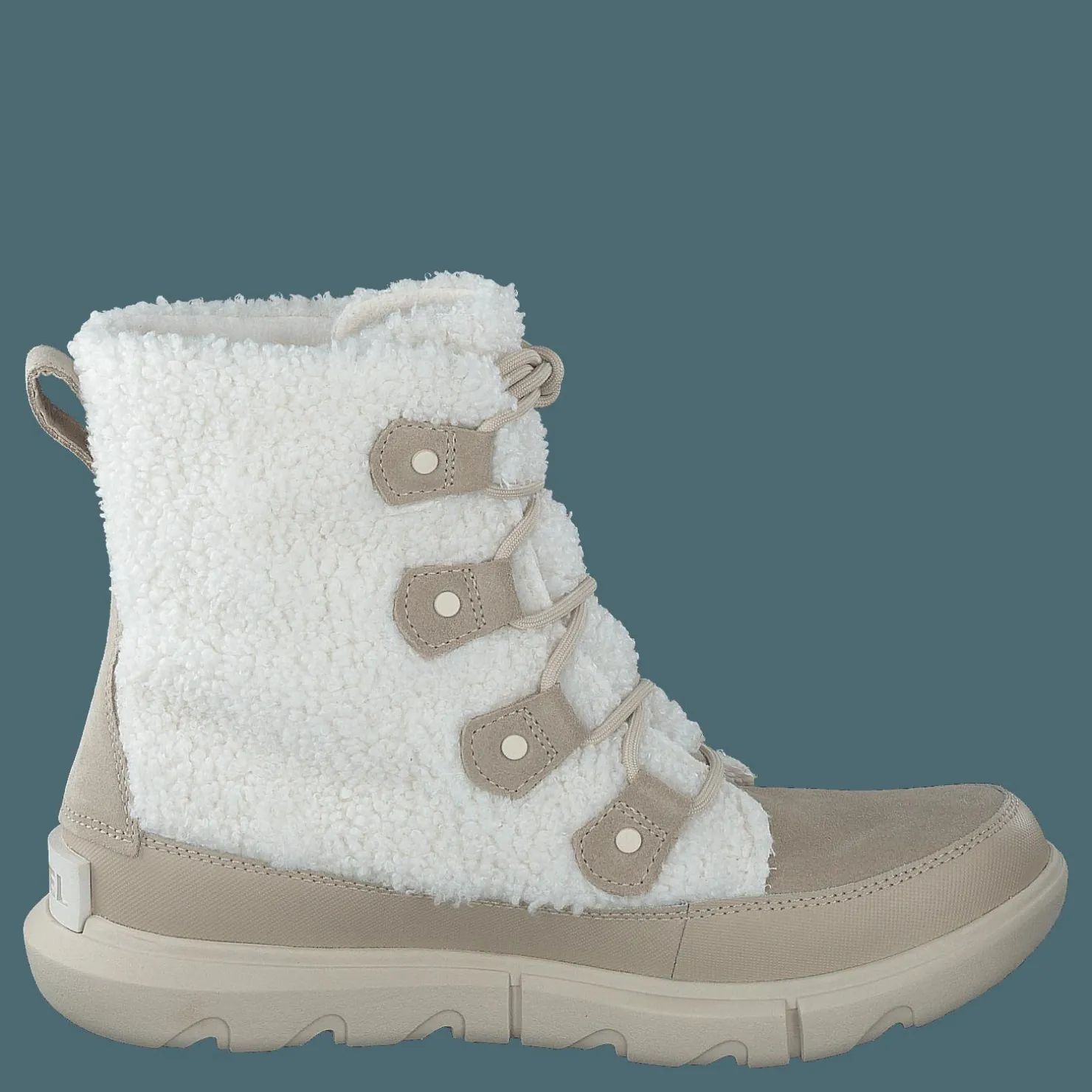 Sorel Explorer Ii Joan Cozy Ancient Fossil, Sea Salt Beige och Grå Online
