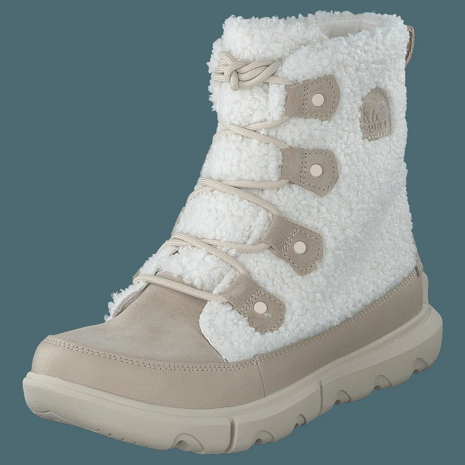 Sorel Explorer Ii Joan Cozy Ancient Fossil, Sea Salt Beige och Grå Online