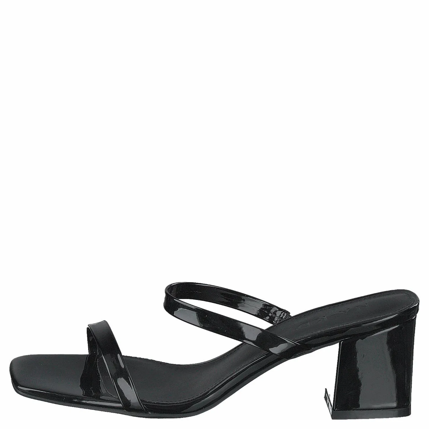 NA-KD Squared Two Strap Sandals Black Svart Outlet
