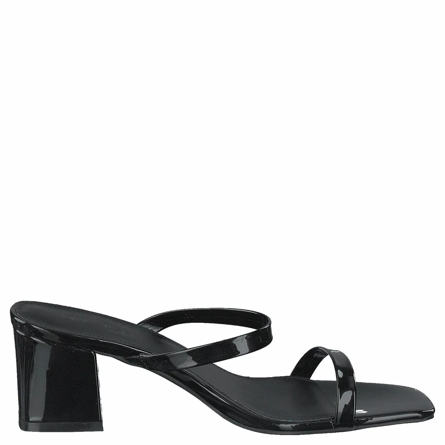 NA-KD Squared Two Strap Sandals Black Svart Outlet