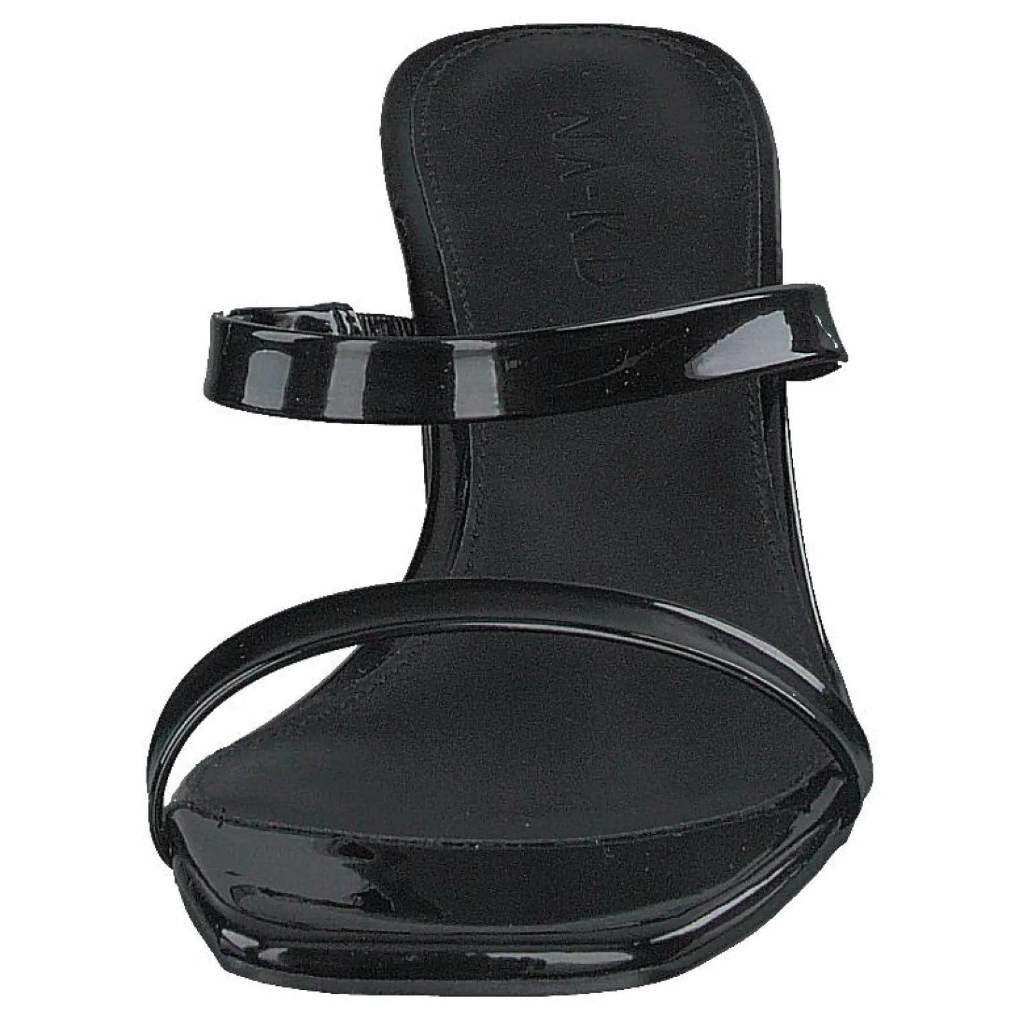 NA-KD Squared Two Strap Sandals Black Svart Outlet