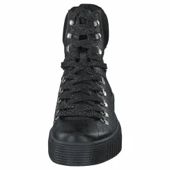 Shoe The Bear Stb-agda Croco Black Svart Clearance
