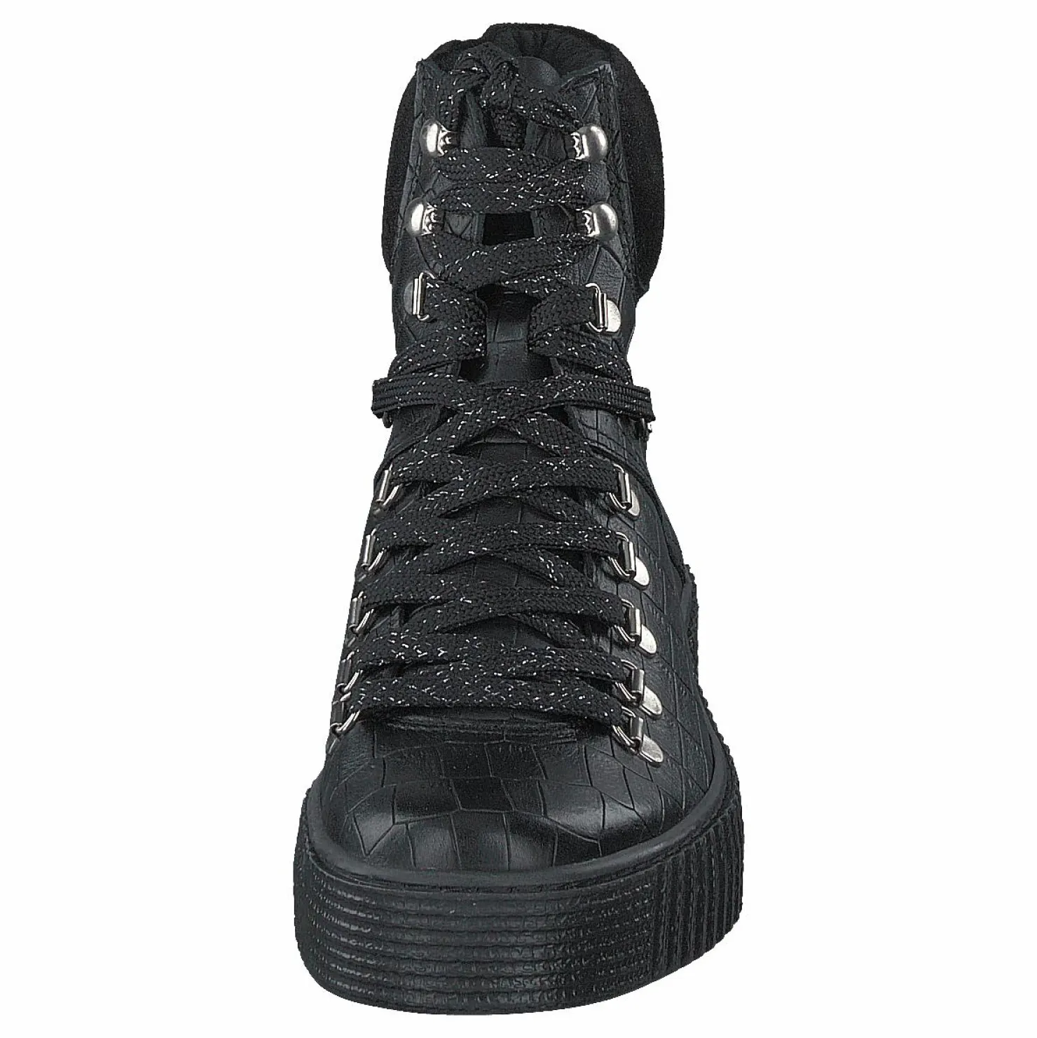 Shoe The Bear Stb-agda Croco Black Svart Clearance
