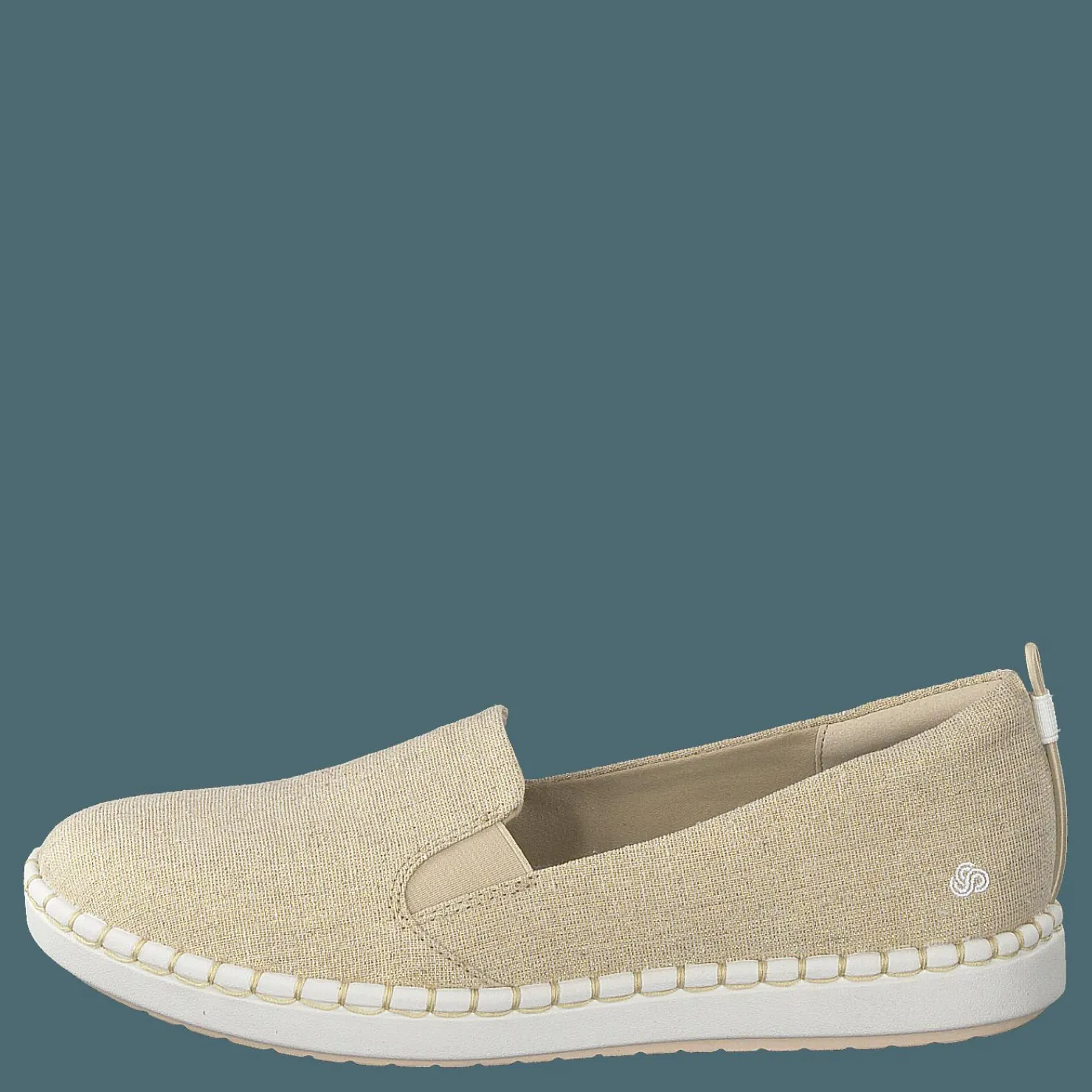 Clarks Step Glow Slip Soft Gold Guld och Beige Discount