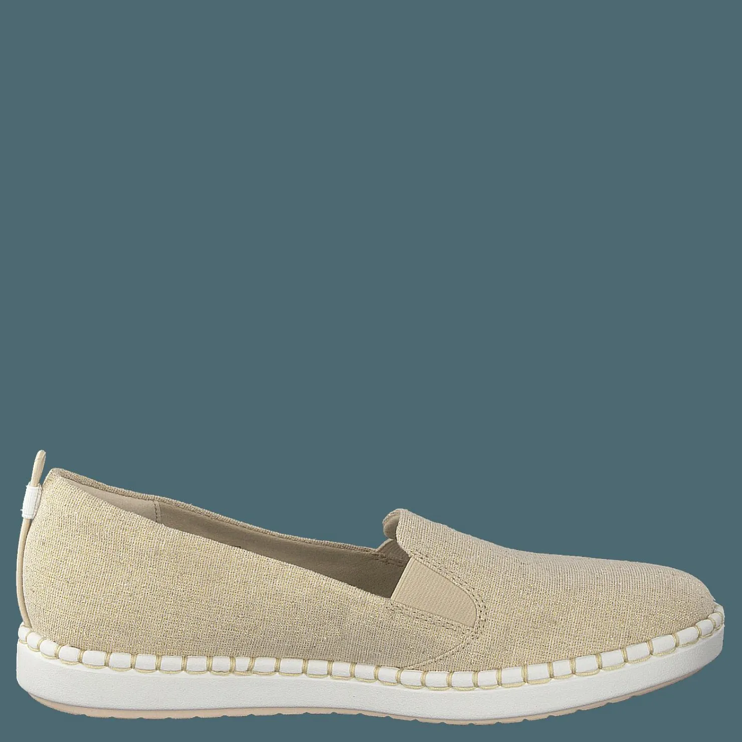Clarks Step Glow Slip Soft Gold Guld och Beige Discount