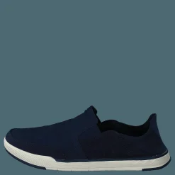 Clarks Step Isle Row Navy Canvas Blå Discount