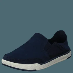 Clarks Step Isle Row Navy Canvas Blå Discount