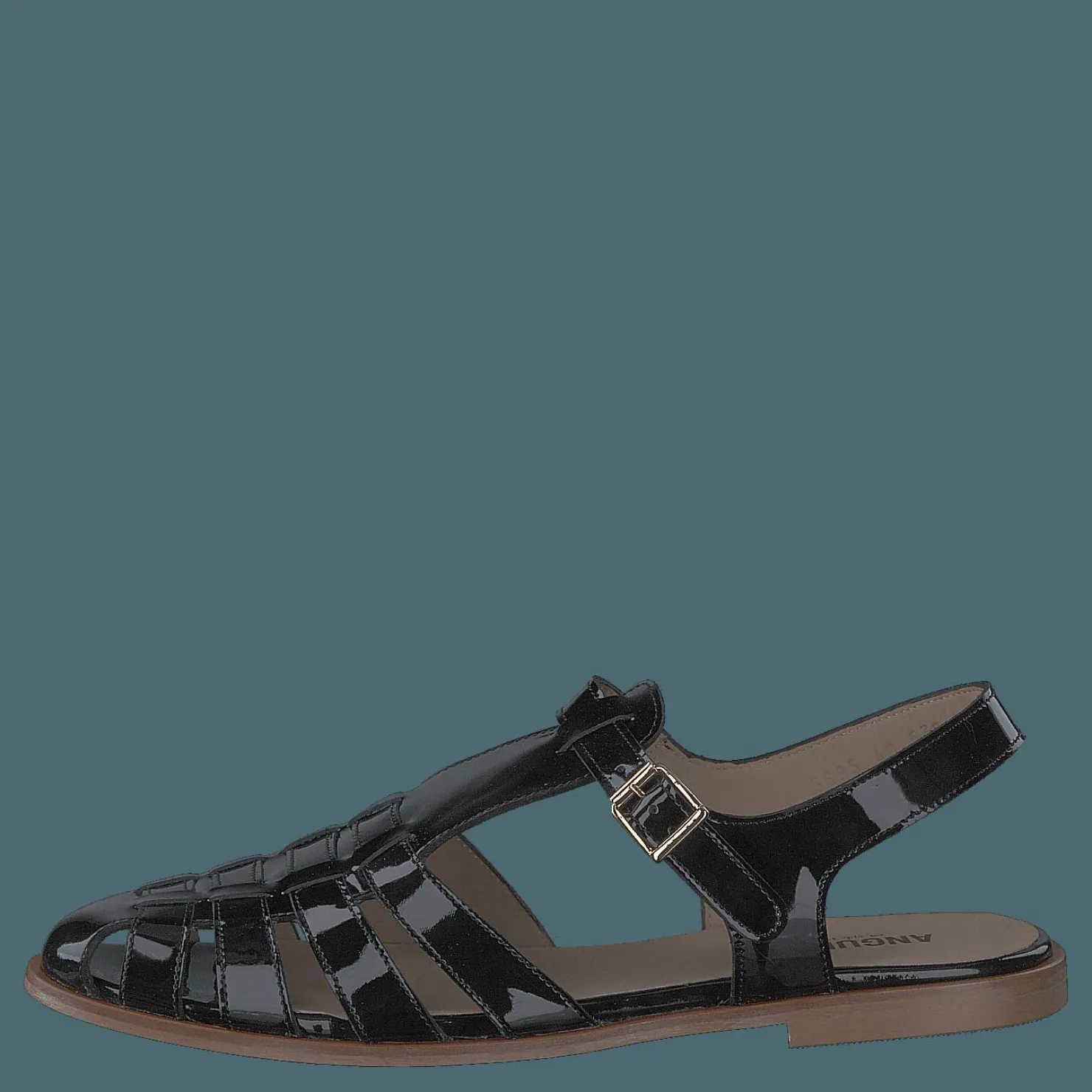 Angulus Strap Sandal With Buckle Black Svart och Guld Clearance