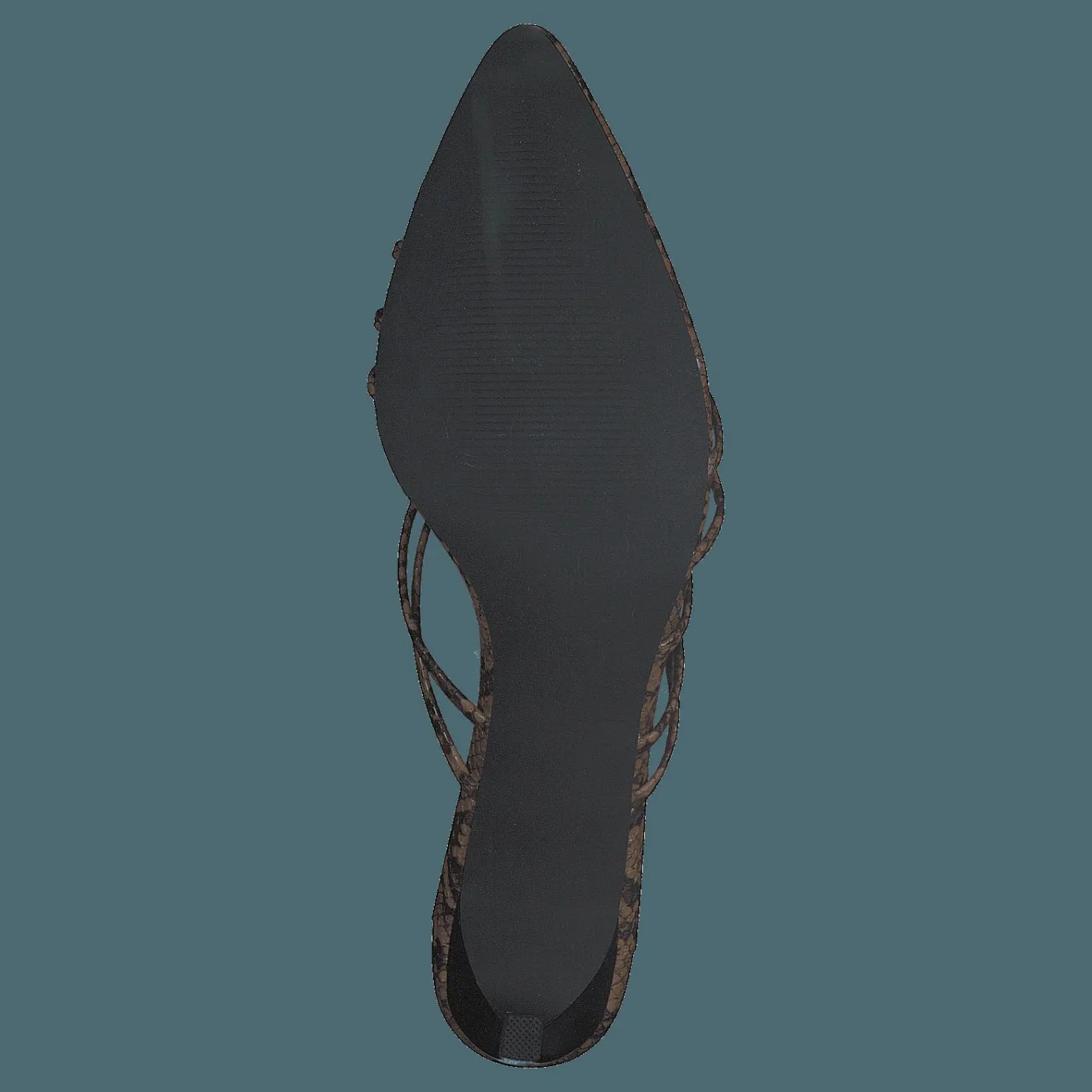 NA-KD Strappy Pointy Sandals Snake Brun Outlet