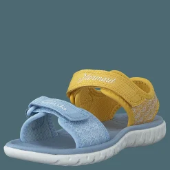 Clarks Surfing Sea T Yellow Interest Blå Clearance