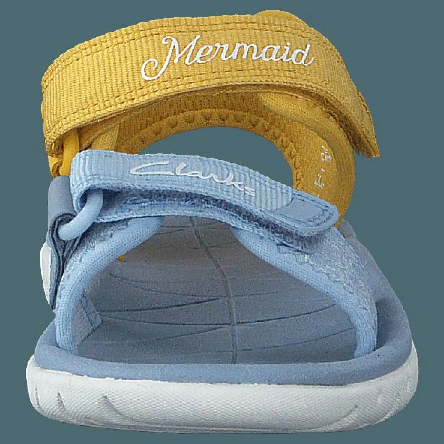 Clarks Surfing Sea T Yellow Interest Blå Clearance