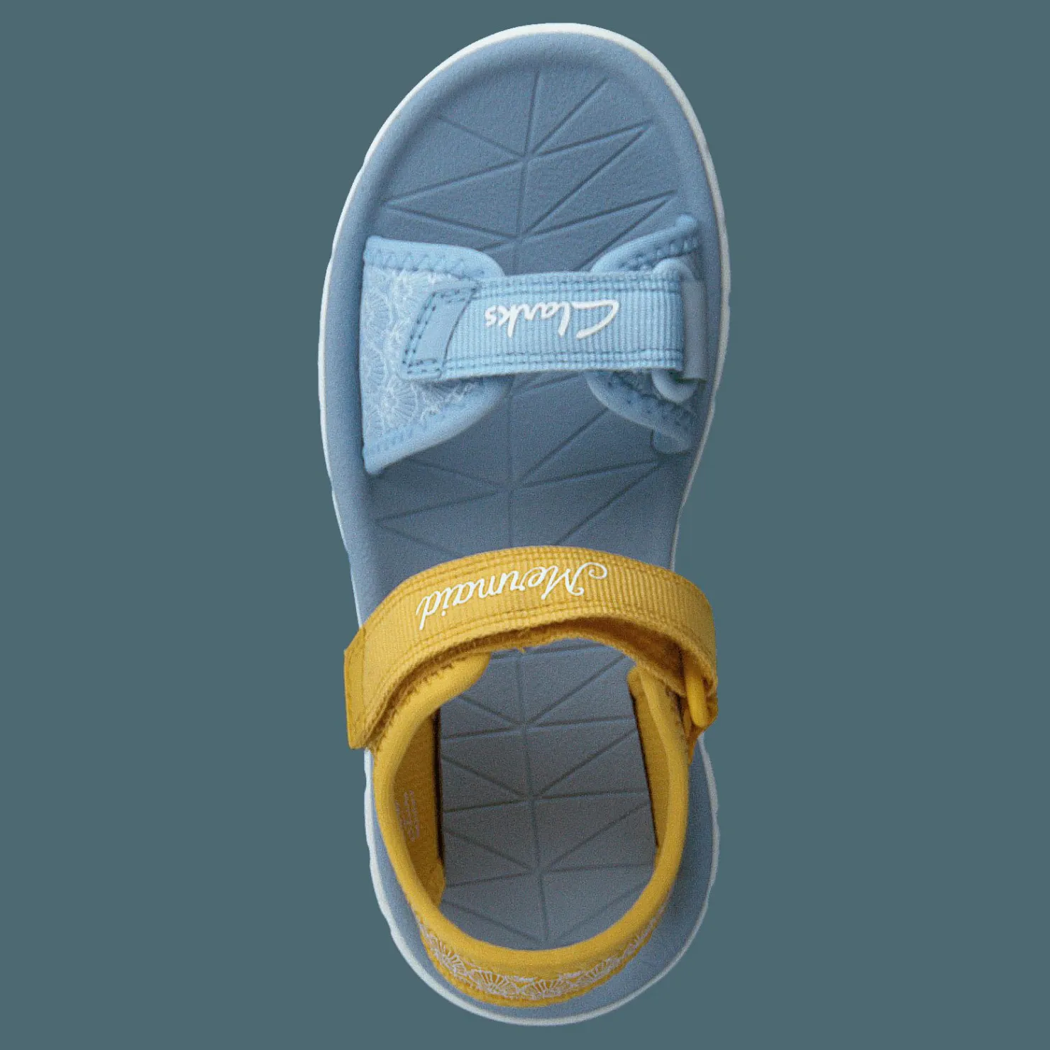 Clarks Surfing Sea T Yellow Interest Blå Clearance