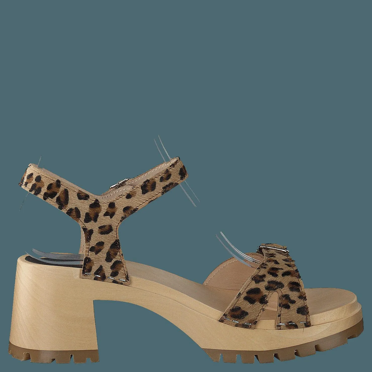 Swedish Hasbeens Swedish Sandal Leopard Brun och Beige Hot