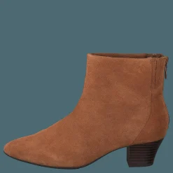 Clarks Teresa Boot Dark Tan Suede Brun Clearance