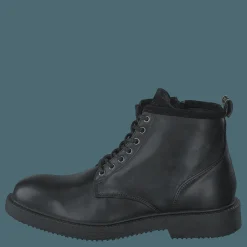 Sneaky Steve Texas Leather Shoe Black Svart Clearance