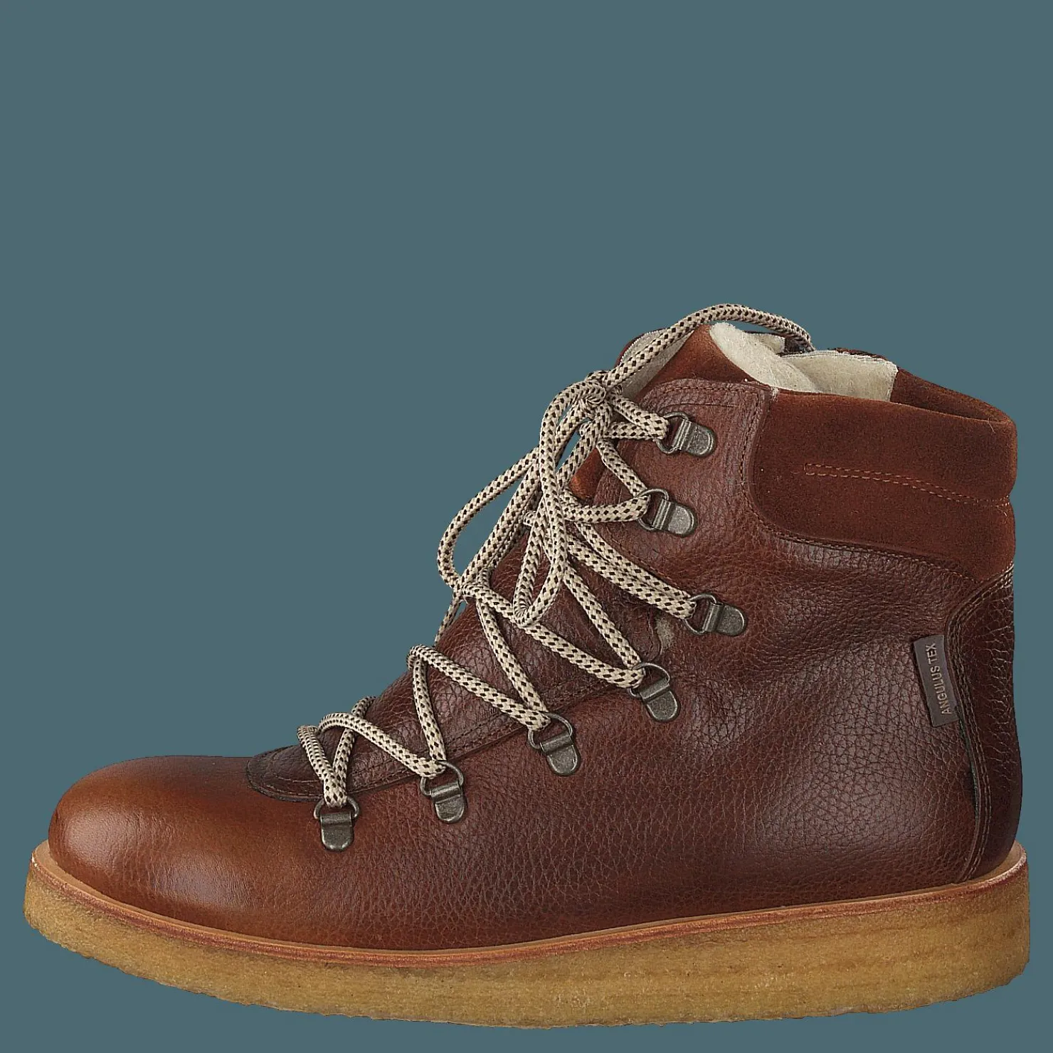 Angulus Tex-boot With Laces And Zipper Cognac/brown/brown Brun Outlet