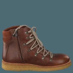 Angulus Tex-boot With Laces And Zipper Cognac/brown/brown Brun Outlet