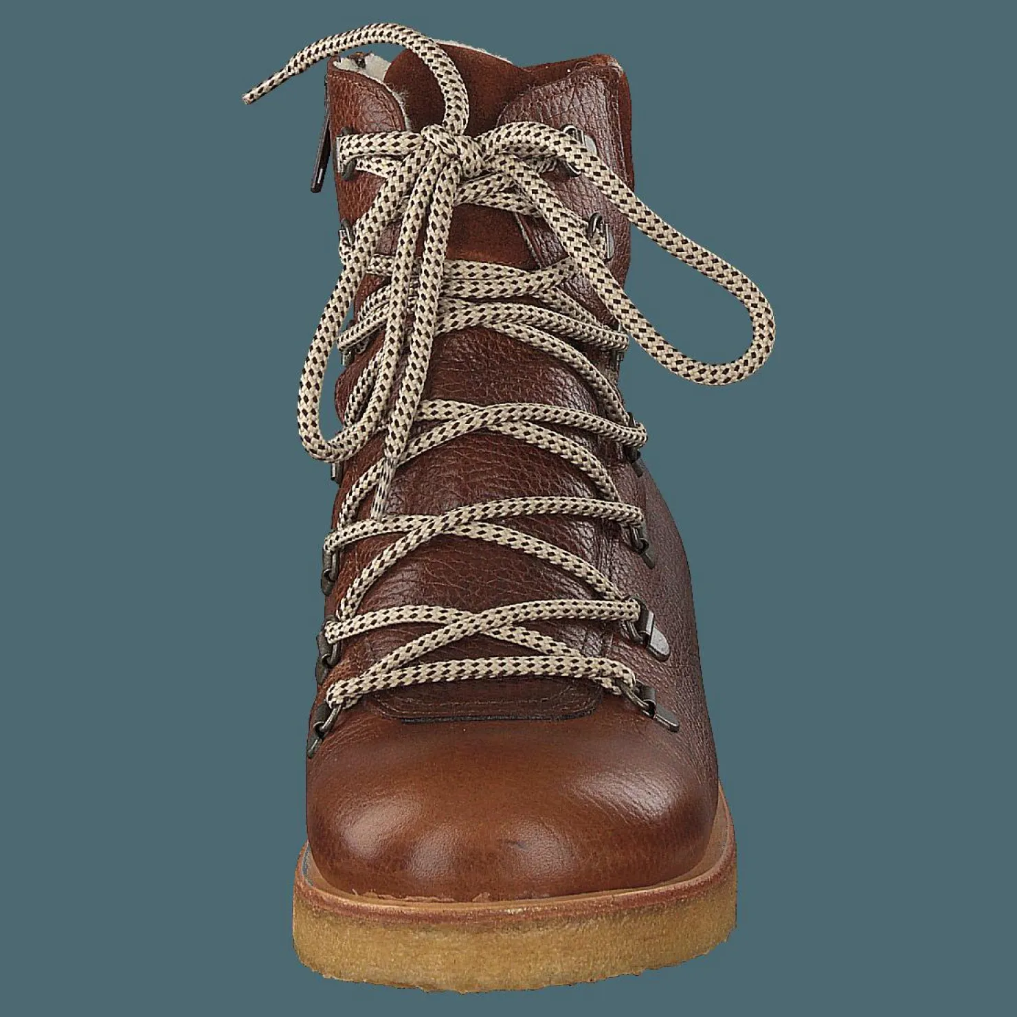 Angulus Tex-boot With Laces And Zipper Cognac/brown/brown Brun Outlet