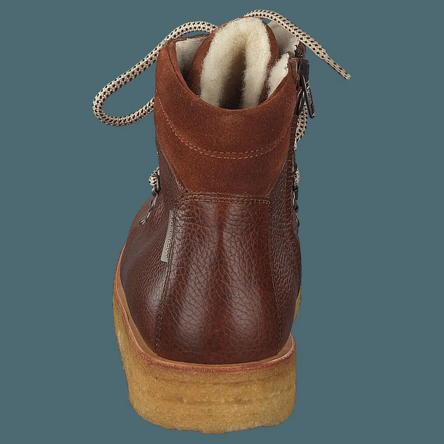 Angulus Tex-boot With Laces And Zipper Cognac/brown/brown Brun Outlet