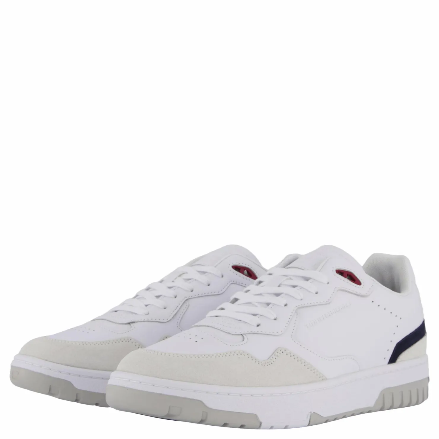 Tommy Hilfiger Th Basket Street Leather White Vit Sale