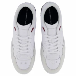 Tommy Hilfiger Th Basket Street Leather White Vit Sale