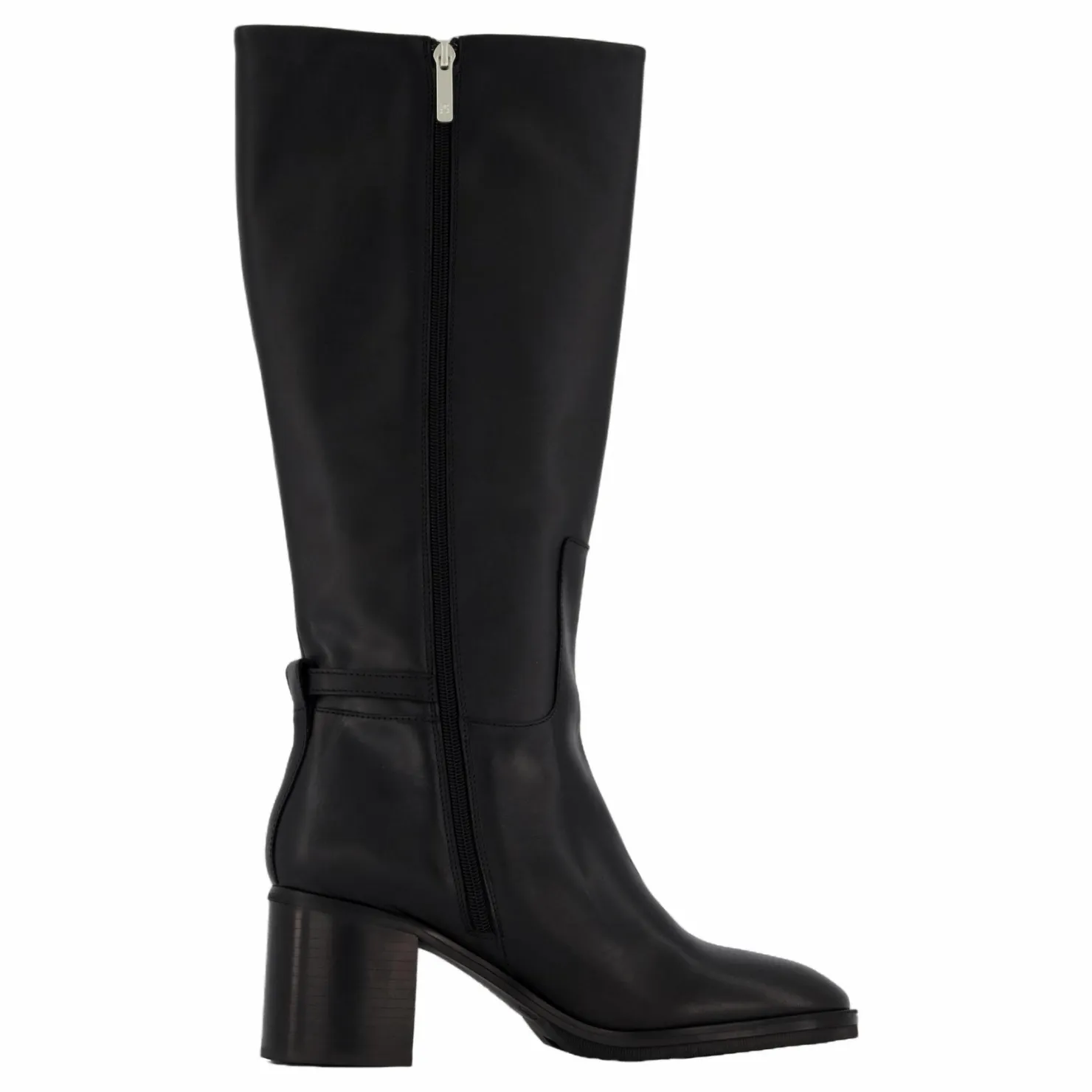 Tommy Hilfiger Th Chain Leather Long Boot Black Svart Best