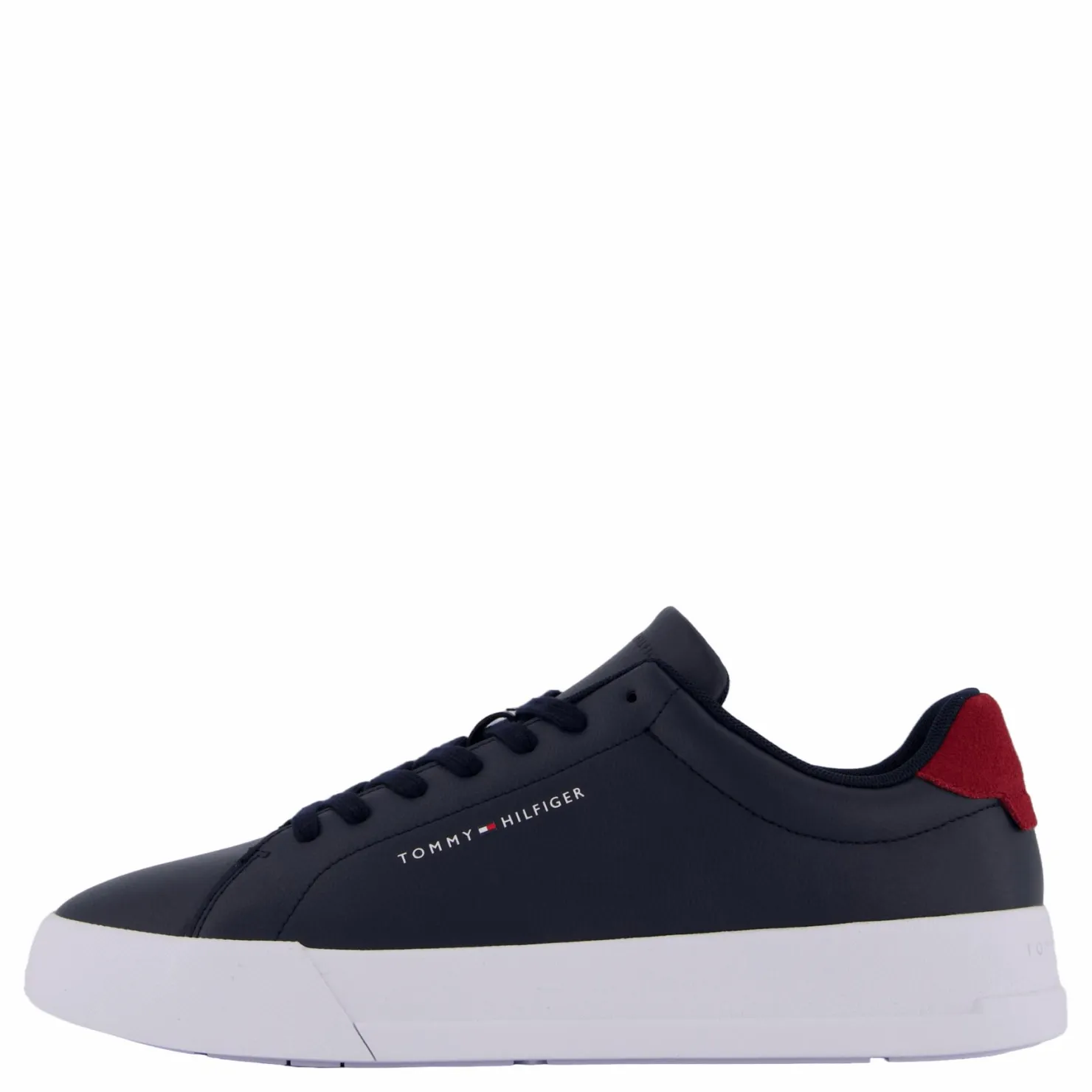 Tommy Hilfiger Th Court Leather Grain Ess Desert Sky Svart Hot
