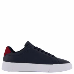 Tommy Hilfiger Th Court Leather Grain Ess Desert Sky Svart Hot