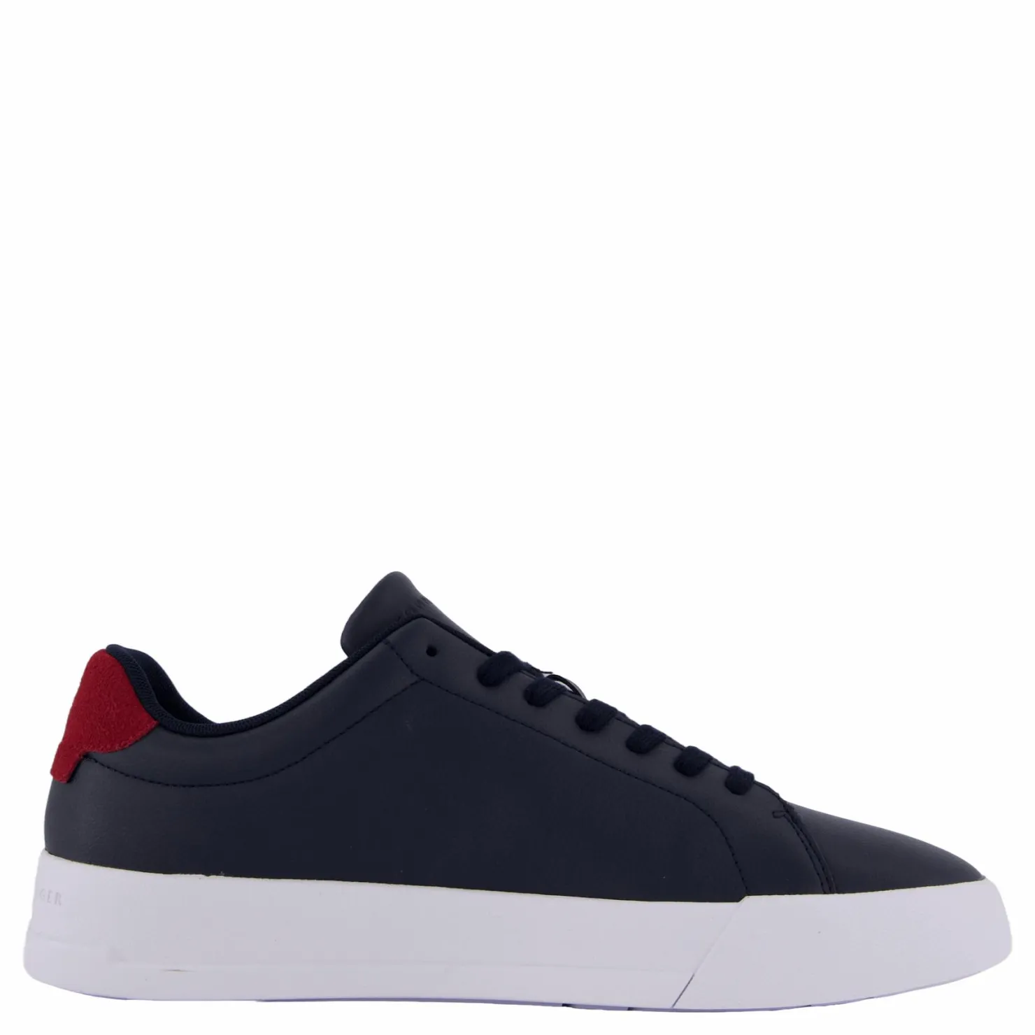 Tommy Hilfiger Th Court Leather Grain Ess Desert Sky Svart Hot