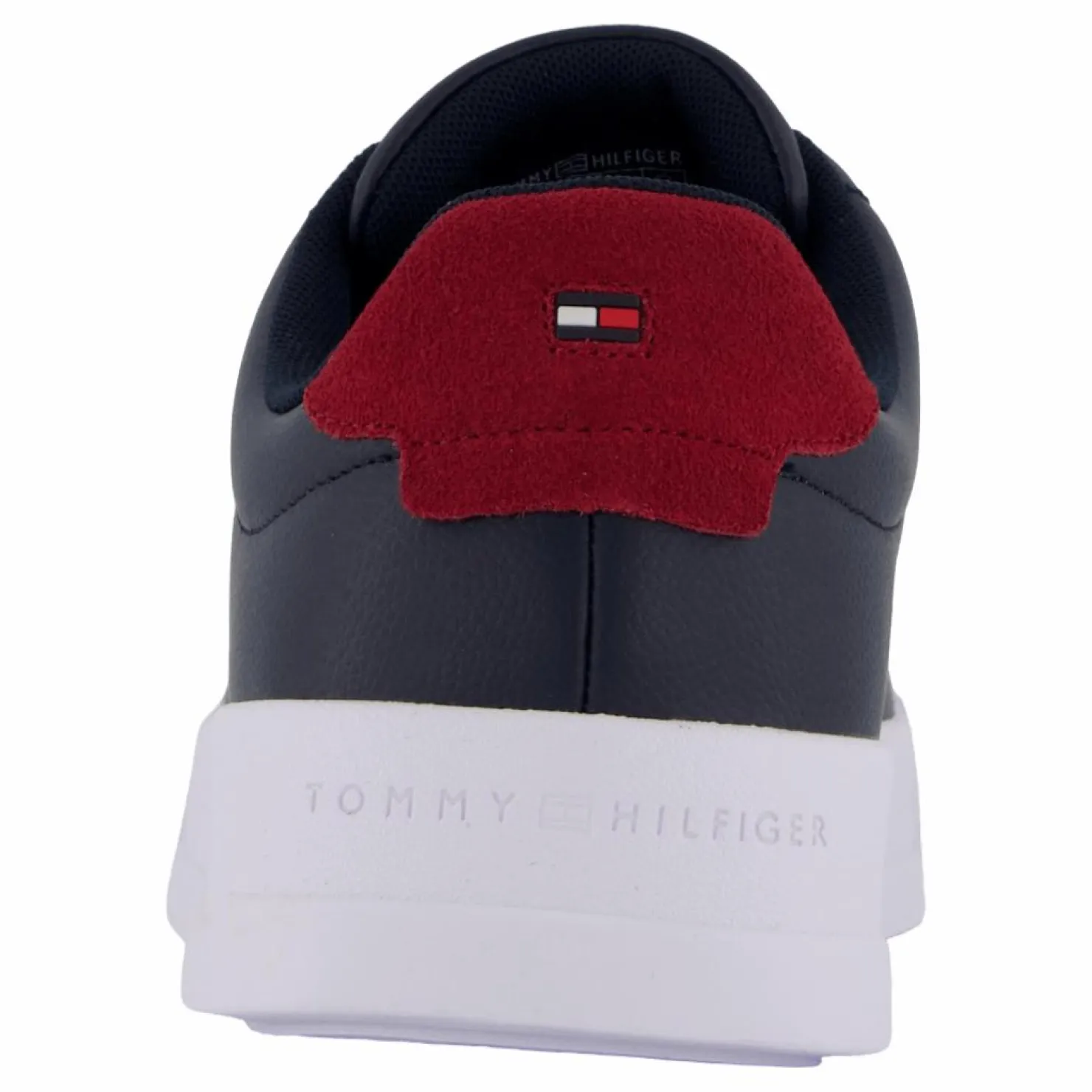 Tommy Hilfiger Th Court Leather Grain Ess Desert Sky Svart Hot