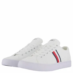 Tommy Hilfiger Th Hi Vulc Low Core Stripes Me White Vit Outlet