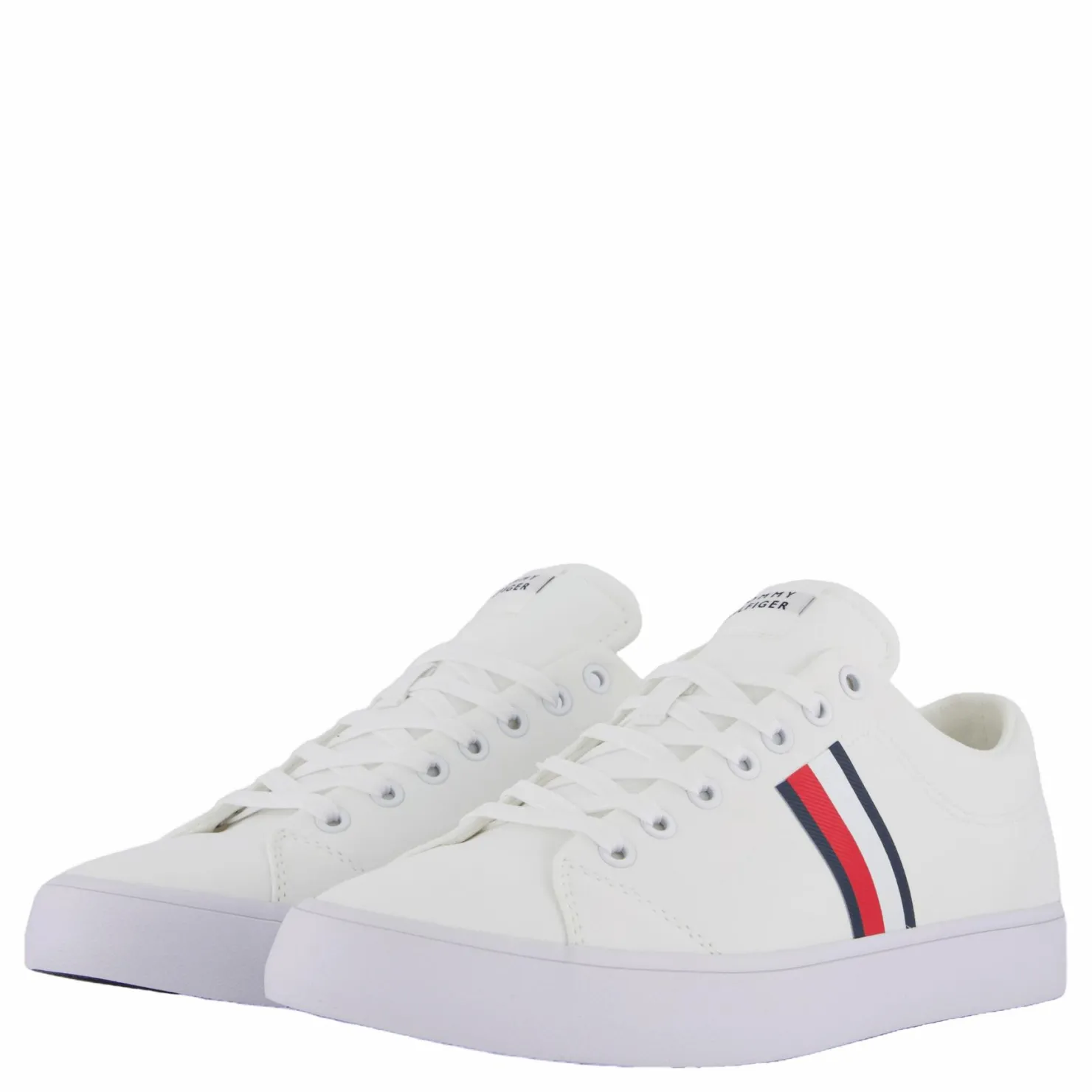 Tommy Hilfiger Th Hi Vulc Low Core Stripes Me White Vit Outlet