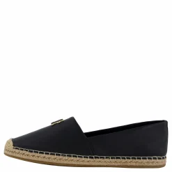 Tommy Hilfiger Th Logo Leather Espadrille Black Svart Sale