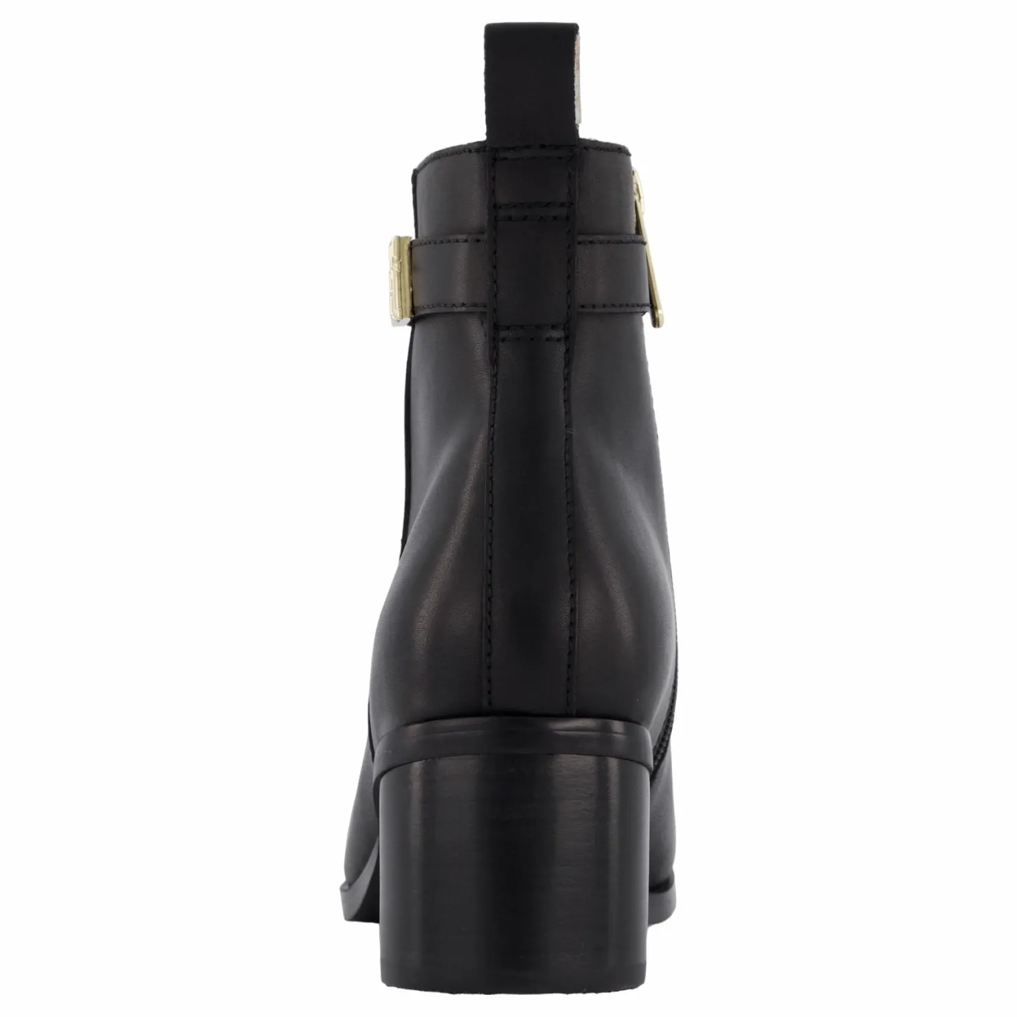 Tommy Hilfiger Th Logo Mid Heel Bootie Black Svart New