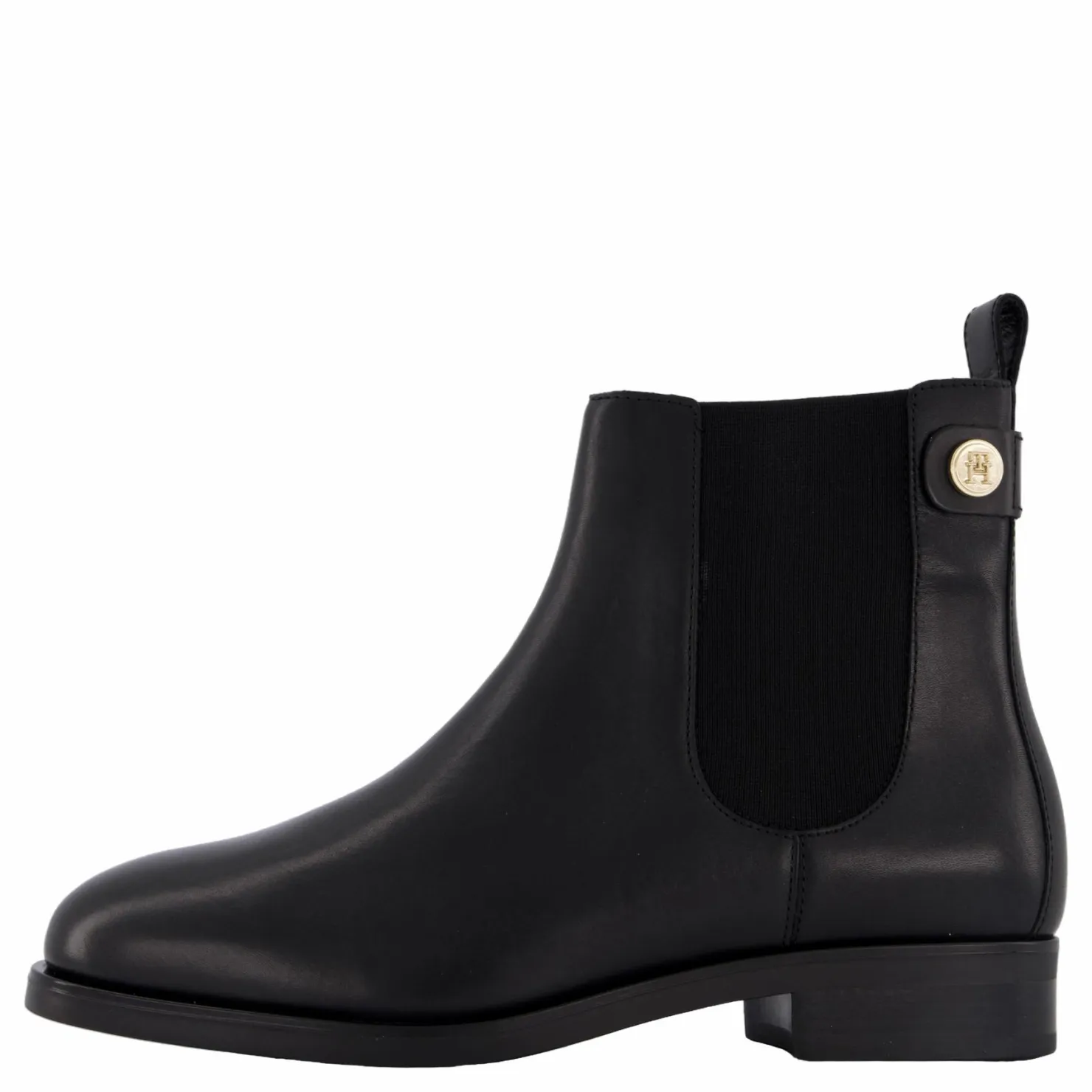 Tommy Hilfiger Th Stud Leather Low Chelsea Black Svart Discount
