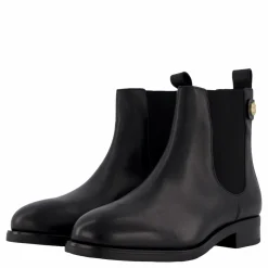 Tommy Hilfiger Th Stud Leather Low Chelsea Black Svart Discount