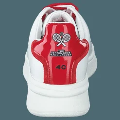 Marc Jacobs The Tennis Shoe White-red Vit och Röd New